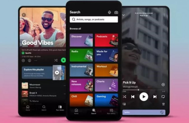 Interfaz principal de Spotify