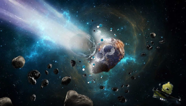 Ilustración del asteroide metálico Psyche