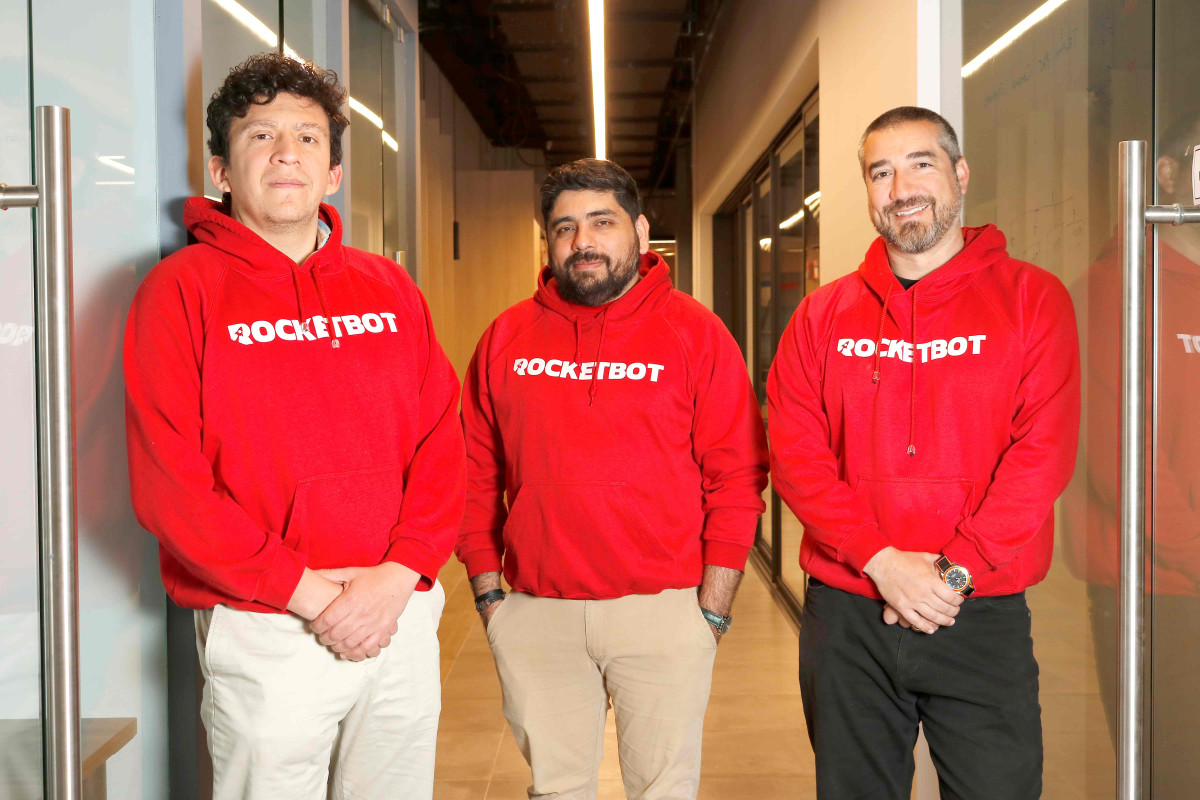 Rafael Fuentes, David Cuello y Juan Jorge Herrera  Founders de Rocketbot