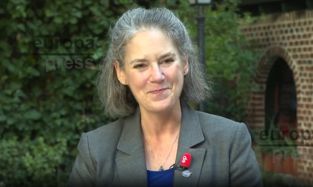 La Administradora Asociada Adjunta de la Dirección de Misiones Científicas de la NASA, Sandra Connelly, en una entrevista a Europa Press