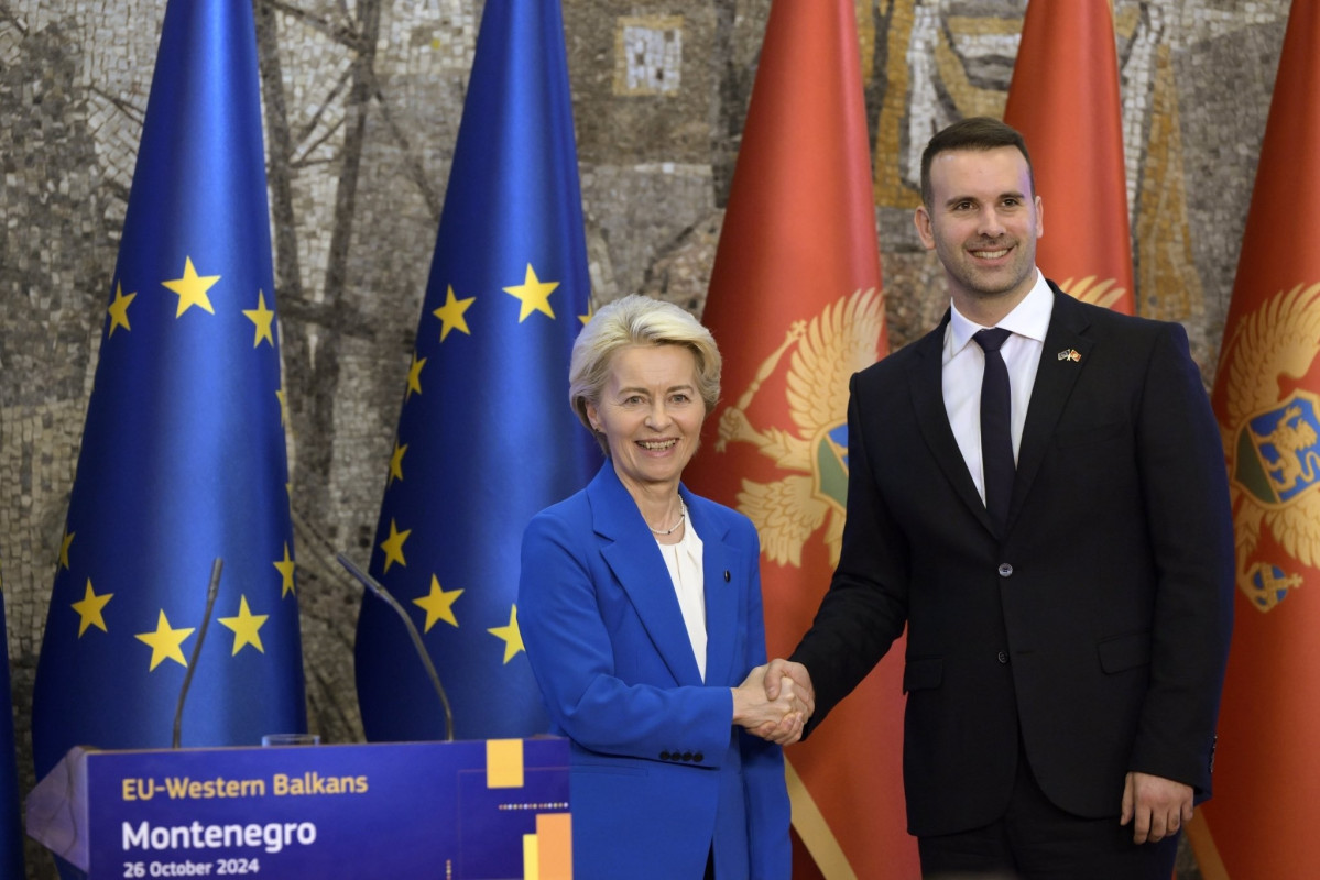 EuropaPress 6303878 ursula von der leyen primer ministro montenegro milojko spajic