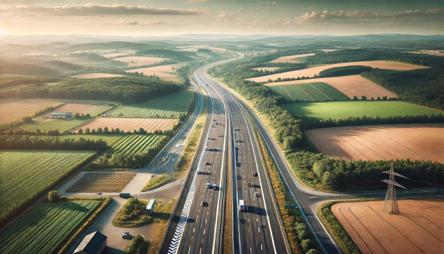 Recreación virtual de la autopista.