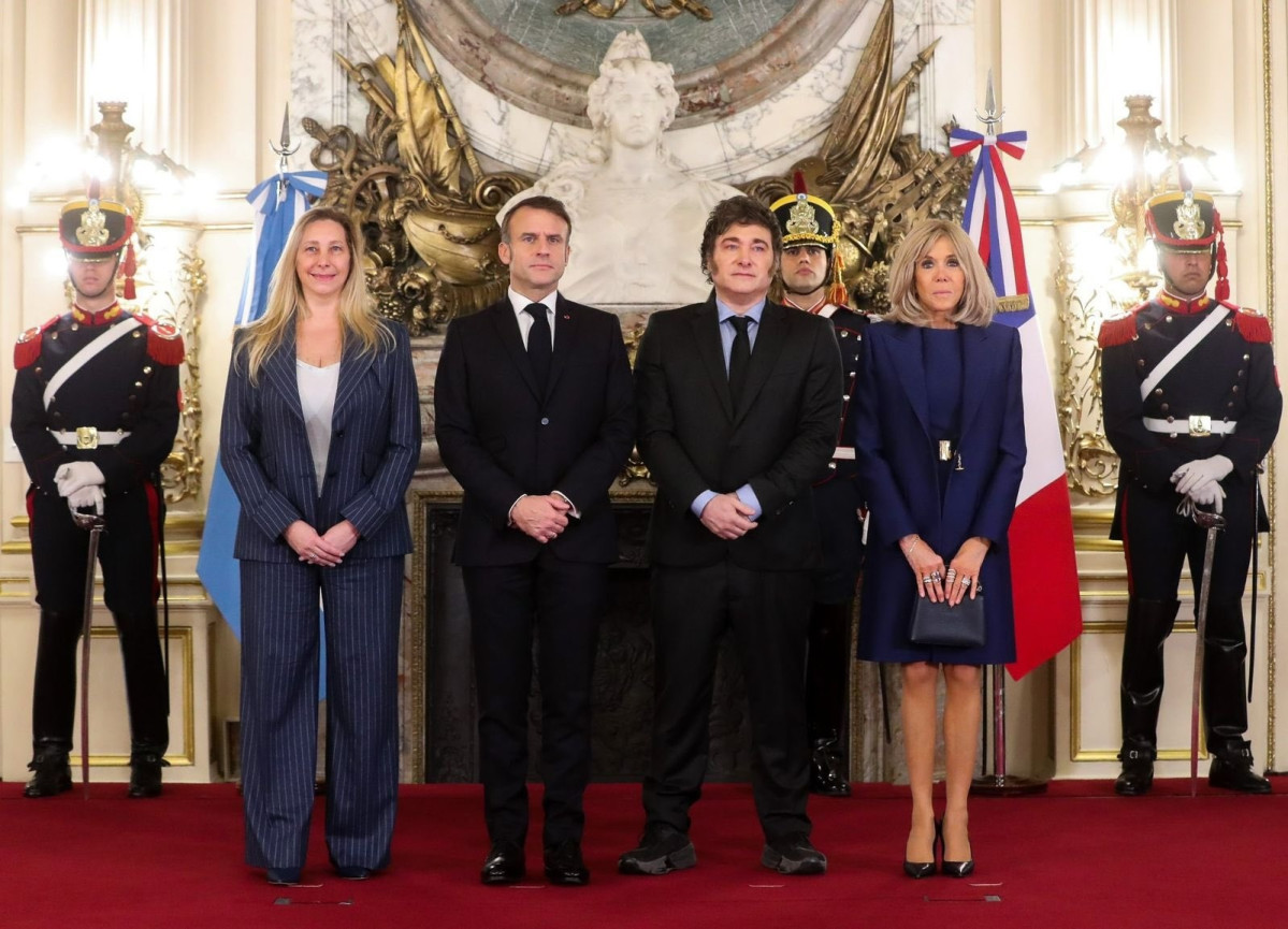 EuropaPress 6346777 karina milei emmanuel macron javier milei brigitte macron (1)
