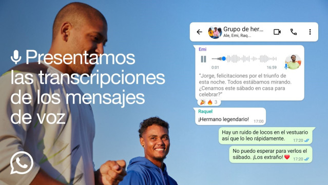 Transcripciones de notas de voz de WhatsApp