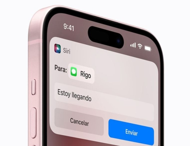 Siri en un iPhone