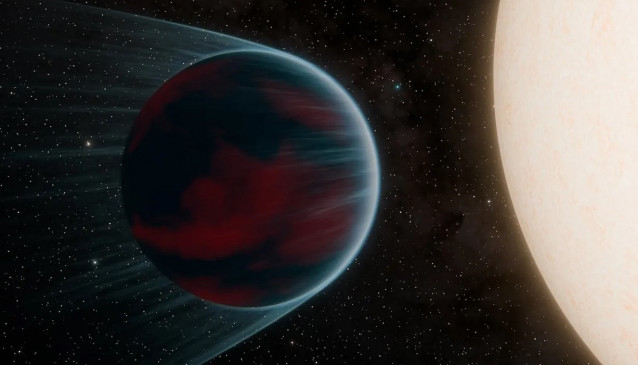 Concepto artístico del 'Neptuno caliente' TOI-3261 b.