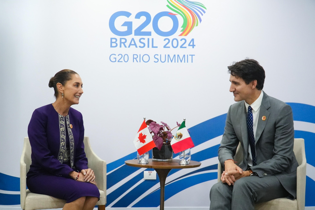 EuropaPress 6356858 presidenta mexico claudia sheinbaum junto primer ministro canada justin