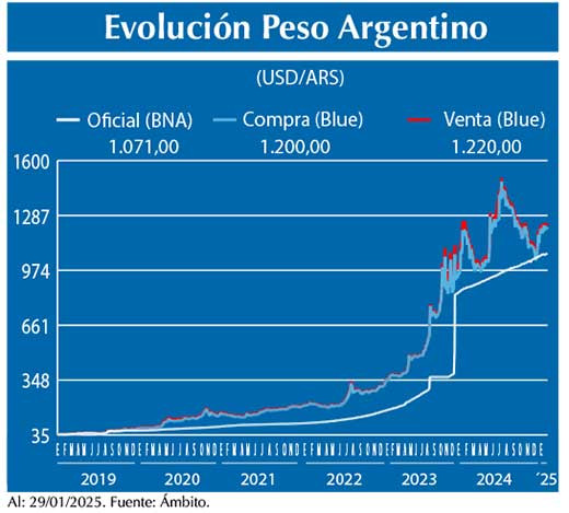 Evolucion peso Argentino