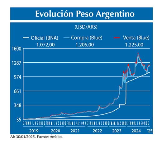 Evolucion peso Argentino