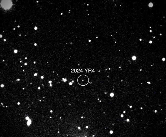 El asteroide 2024 YR4 observado por el telescopio Magdalena Ridge de 2,4 m en el Instituto Tecnológico de Nuevo México el 27 de enero de 2025.