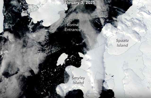 Iceberg A-84 en el centro de la imagen