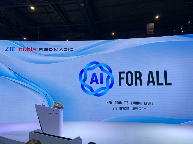 Presentación ZTE en Mobile World Congress 2025.