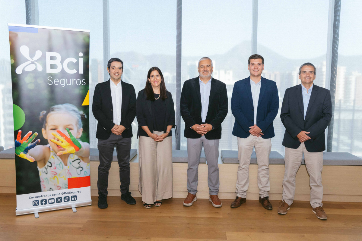 Javier Donoso, Copec; Gabriela Parada, Bci Seguros; Michel Delgado, Bci Seguros; Mauricio Corteu0301s, Copec; Rodrigo Heredia Bci Seguros
