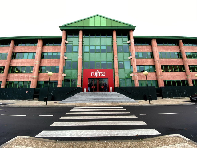 Archivo - Entrada a la sede de Fujitsu España en Pozuelo de Alarcón, compañía japonesa dedicada al sector de las TIC