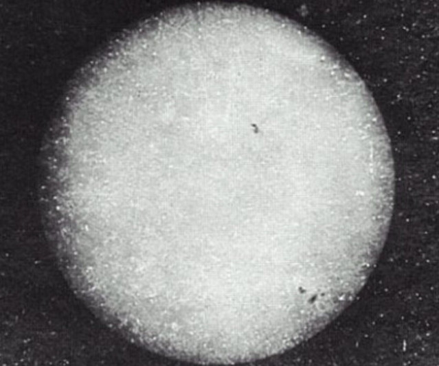 Primera astrofografía que se conserva del Sol, tomada en 1845