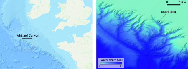 Zona de estudio en el fondo del Mar Céltico