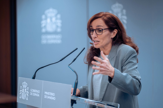 Archivo - La ministra de Sanidad, Mónica García, presenta el balance de actividad de donación y trasplantes de 2024, en el Ministerio de Sanidad, a 16 de enero de 2025, en Madrid (España). Mónica García ha anunciado durante la rueda de prensa que el Minis