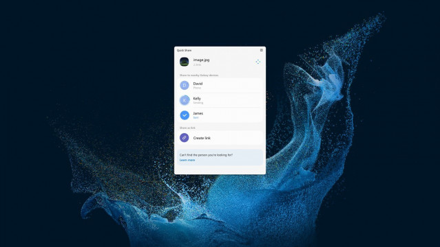 Archivo - Quick Share de Samsung en ordenadores Windows.