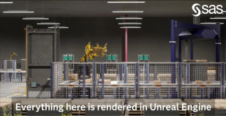 Fábrica renderizada con Unreal Engine