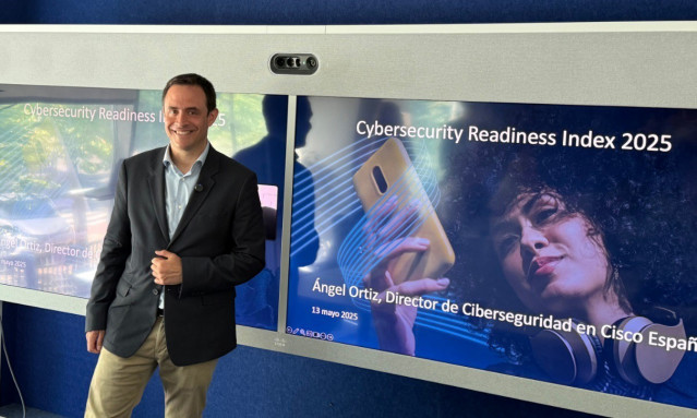 El director de Ciberseguridad en Cisco España, Ángel Ortiz, en la presentación de su informe anual sobre la prepración de las empresas