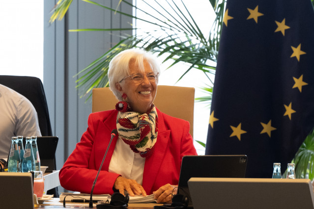 Christine Lagarde is entering the Governing Council Meeting at the ECB in Frankfurt, 06 June 2025