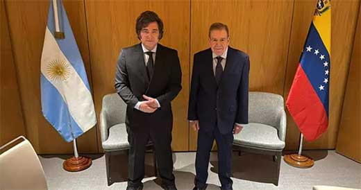 Milei se reuu0301ne con Edmundo Gonzau0301lez 