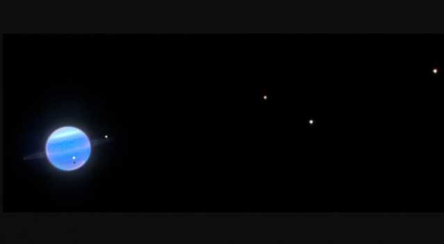 Urano y sus lunas principales
