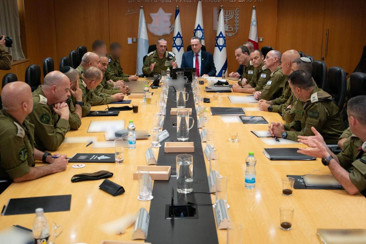 EuropaPress 6795538 ministro defensa israeli israel katz junto altos mandos militares pais