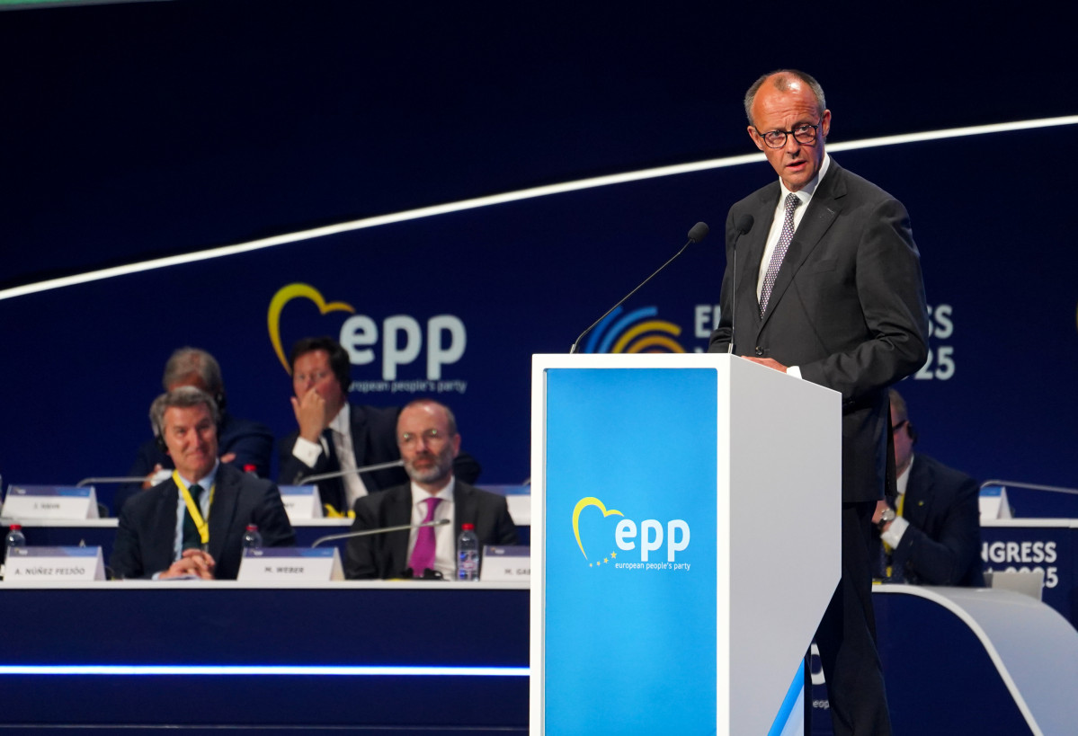 EuropaPress 6686638 presidente cdu aleman friedrich merz congreso partido popular europeo ppe