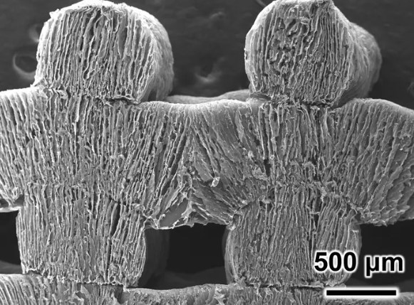 No se trata de una cadena de papel, sino de un material impreso en 3D que absorbe el agua del mar y la purifica convirtiéndola en agua sin sal.