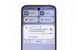 Una actualización en vivo en un teléfono con Android 16