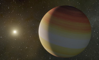 Archivo - Visión artística de un superjúpiter frío en el sistema HD 118203. Es un planeta gaseoso extremadamente masivo que orbita alrededor de su estrella en una órbita seis veces mayor que la d