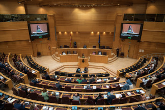 La senadora del PP, Rosa Romero, durante un pleno en el Senado, a 17 de julio de 2025, en Madrid (España). El Pleno del Senado aprueba hoy de manera definitiva la reforma de la ley del Convenio Econ