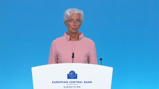 Archivo - La presidenta del BCE, Christine Lagarde, durante la rueda de prensa posterior a la reunión de política monetaria del BCE el 09/09/2021.