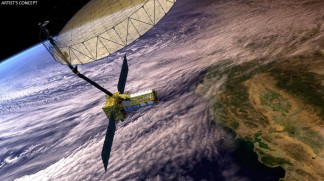 Ilustración artística del satélite NISAR