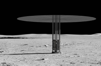 Archivo - Los sistemas de energía de superficie de fisión, representados en esta ilustración conceptual, podrían proporcionar energía confiable para la exploración humana de la Luna bajo Artemis