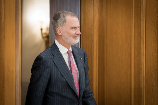 Archivo - El Rey Felipe VI recibe al vicepresidente de la República Popular de China, Han Zheng, en el Palacio de la Zarzuela, a 12 de junio de 2025, en Madrid (España). El vicepresidente Han Zheng,