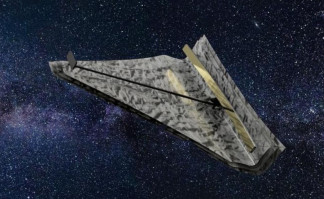 Diseño conceptual para un telescopio espacial rectangular, inspirado en el Difractor Interfero Coronagraph Exoplanet Resolver (DICER), un observatorio espacial infrarrojo hipotético, y el telescopio