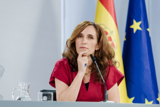La ministra de Sanidad, Mónica García, durante una rueda de prensa posterior a la reunión del Consejo de Ministros, a 9 de septiembre de 2025, en Madrid (España). El Ministerio de Sanidad ha lleva