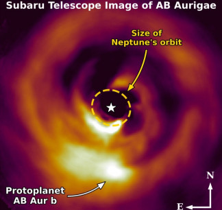 Detección del protoplaneta AB Auriga b desde el Telescopio Subaru