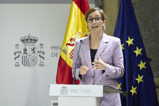 La ministra de Sanidad, Mónica García preside el evento conmemorativo de los 40 Años de la Legalización del Aborto en España, en el Ministerio de Igualdad, a 29 de septiembre de 2025, en Madrid (