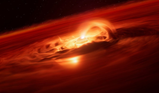 Ilustración del planeta errante  Cha 1107-7626