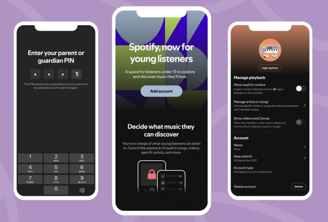 Nuevas cuentas administradas para menores del plan Premium Familiar de Spotify.