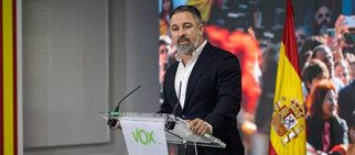 Presidente vox santiago abascal rueda prensa posterior comite ejecutivo