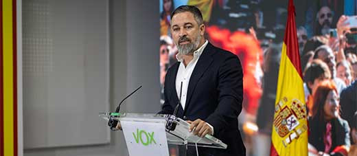 Presidente vox santiago abascal rueda prensa posterior comite ejecutivo