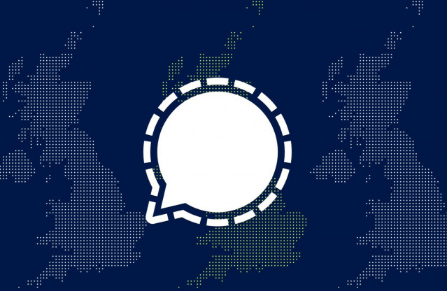 El logo de la red social Signal.