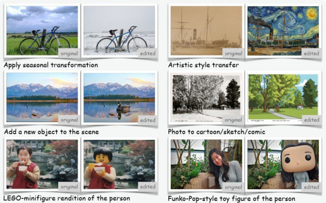 Recurso de ediciones de imágenes hechas con un modelo de IA