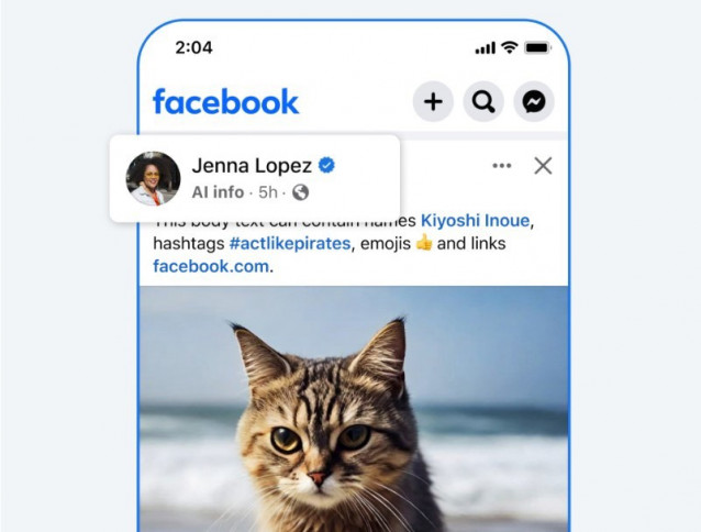 Archivo - Meta sustituye la etiqueta 'Hecho con IA' por 'Información de IA'.