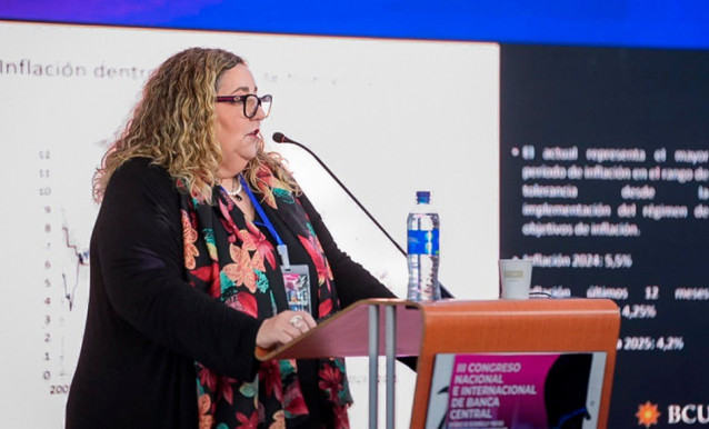 La vicepresidenta del Banco Central del Uruguay, Ana Claudia de los Heros.