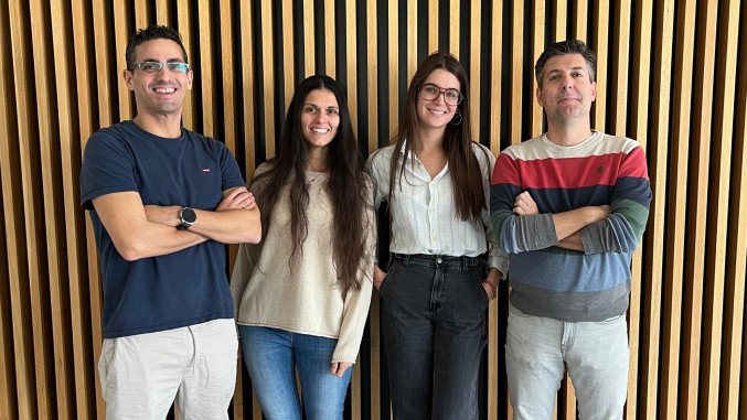 De izquierda a derecha: Alberto Peláez García, Ana Montero Calle, Sofía Jiménez y Rodrigo Barderas (autor principal), responsables de la investigación.